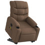 Voir la diapositive 3 : VIDAXL Fauteuil inclinable de massage electrique Marron Tissu