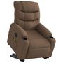 Voir la diapositive 3 : VIDAXL Fauteuil inclinable de massage electrique Marron Tissu