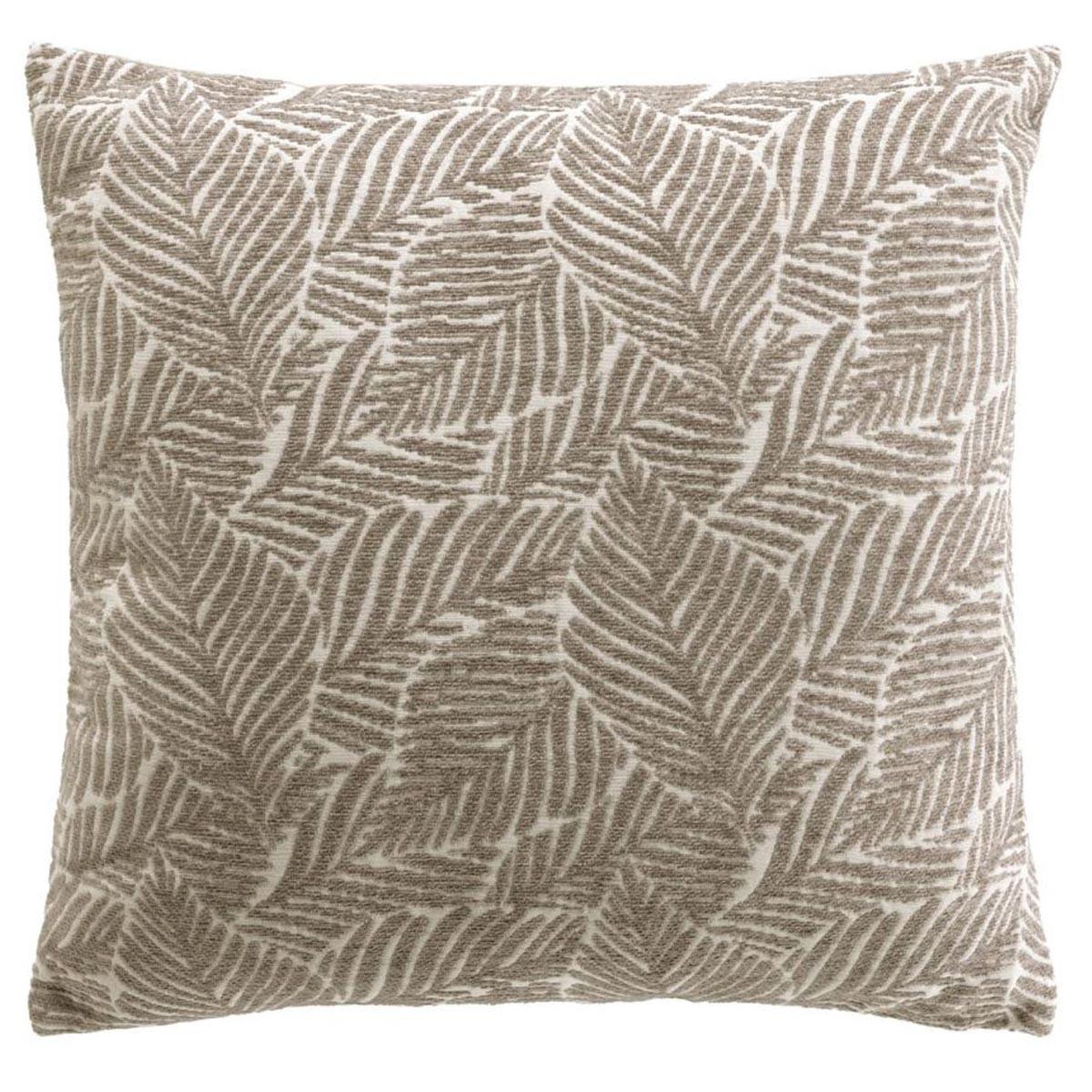 Douceur d'Intérieur Housse de coussin jacquard  vivo  40x40cm taupe