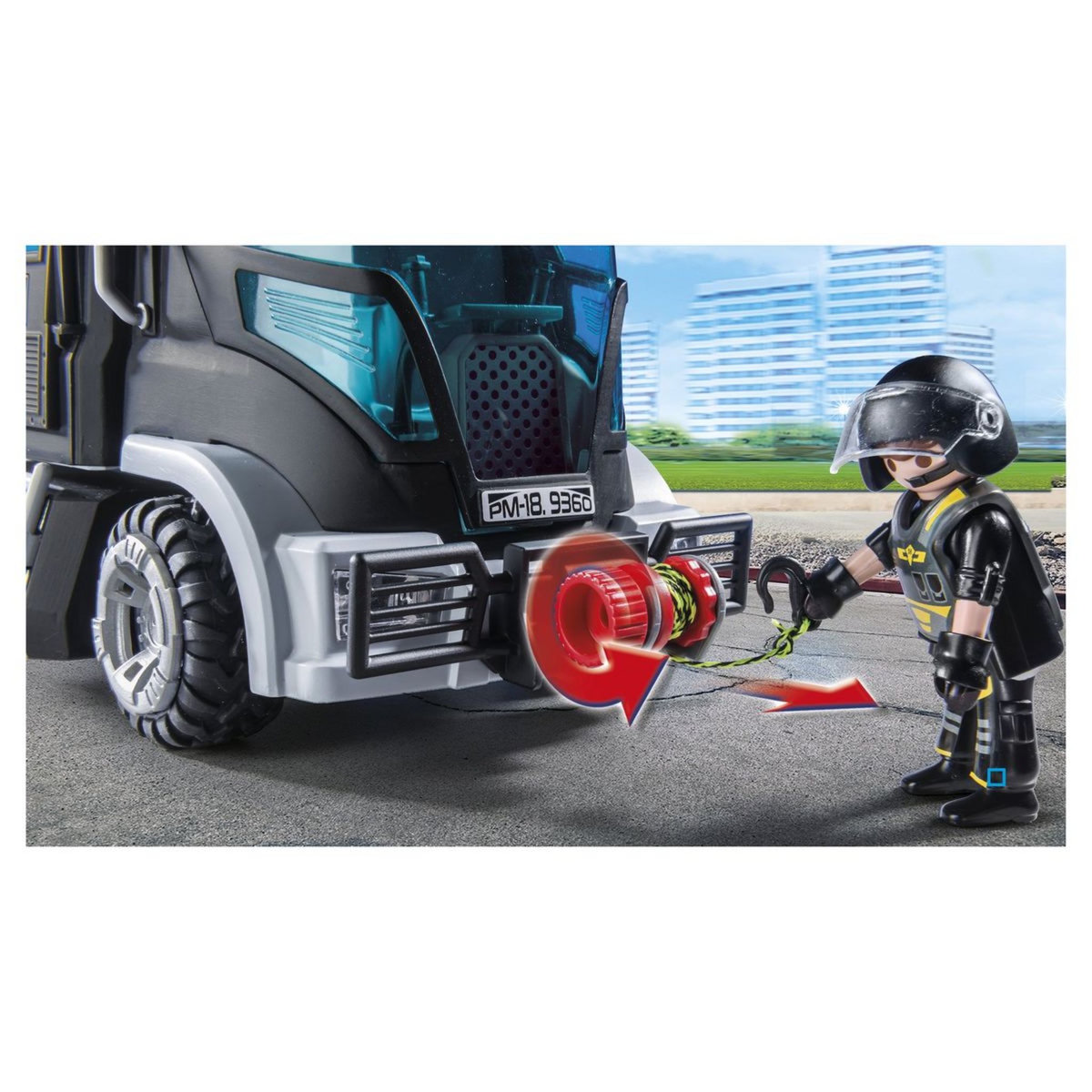 PLAYMOBIL 9360 - City Action - Camion des policiers d'élite sirène 