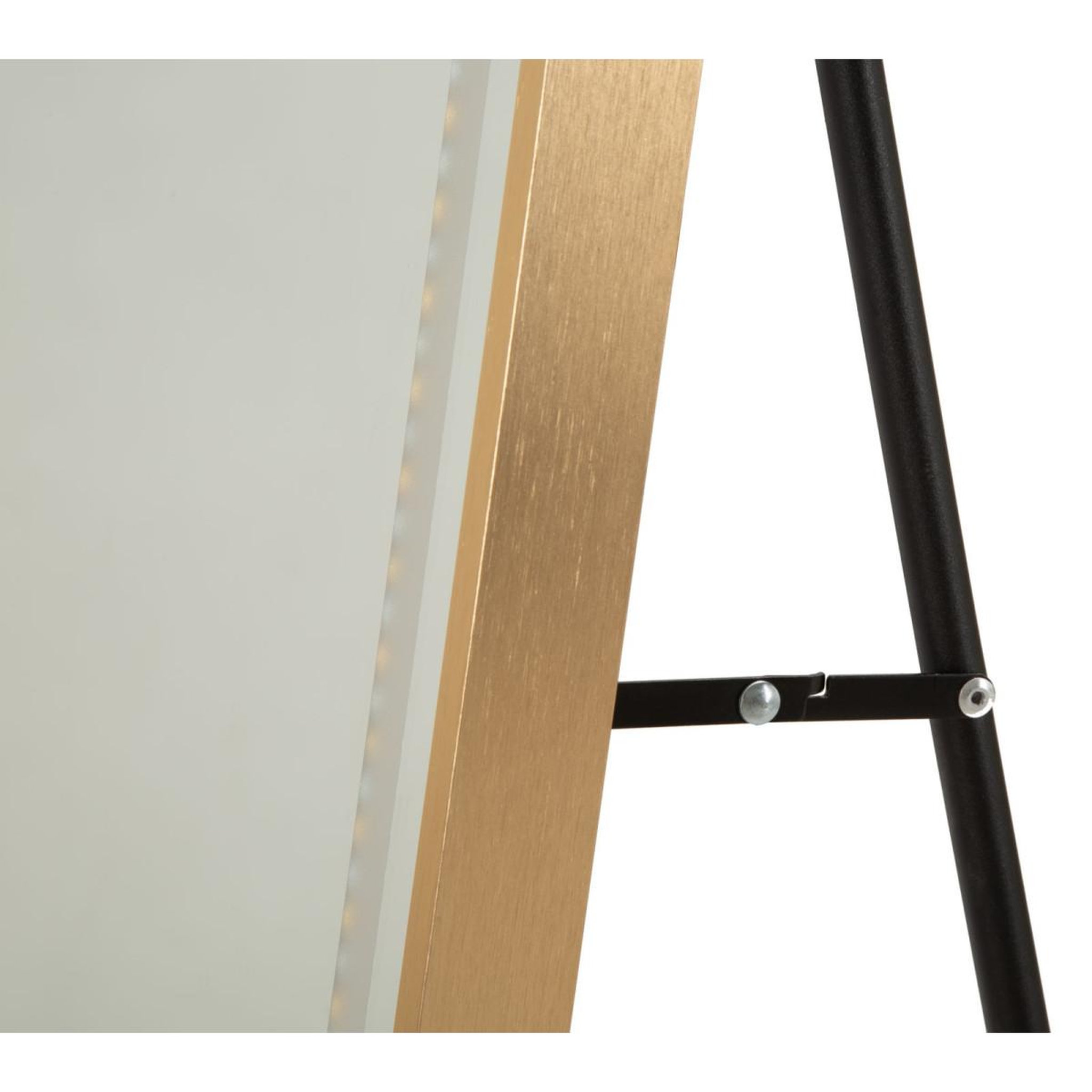 Voir la diapositive 5 : Paris Prix Miroir sur Pied LED  Simple Arc  160cm Or