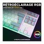 Voir la diapositive 2 : THE G-LAB Clavier Gamer - The G-Lab - KEYZ CAESIUM - RGB - Blanc & gris - TKL