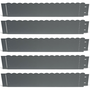 Voir la diapositive 1 : ID MARKET Bordurette de jardin x5 acier gris anthracite vague flexible L. 5 x H. 0.16 M