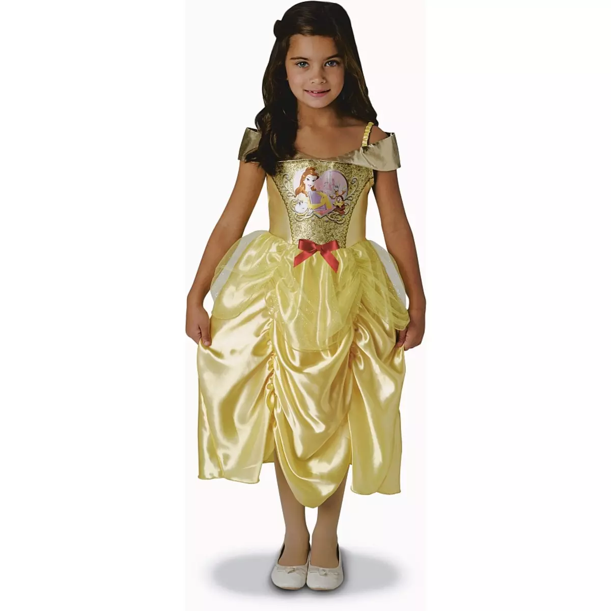 RUBIES Déguisement à sequin Belle 7/8 ans - Disney Princesses