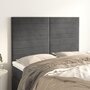 Voir la diapositive 1 : VIDAXL Tetes de lit 4 pcs Gris fonce 72x5x78/88 cm Velours