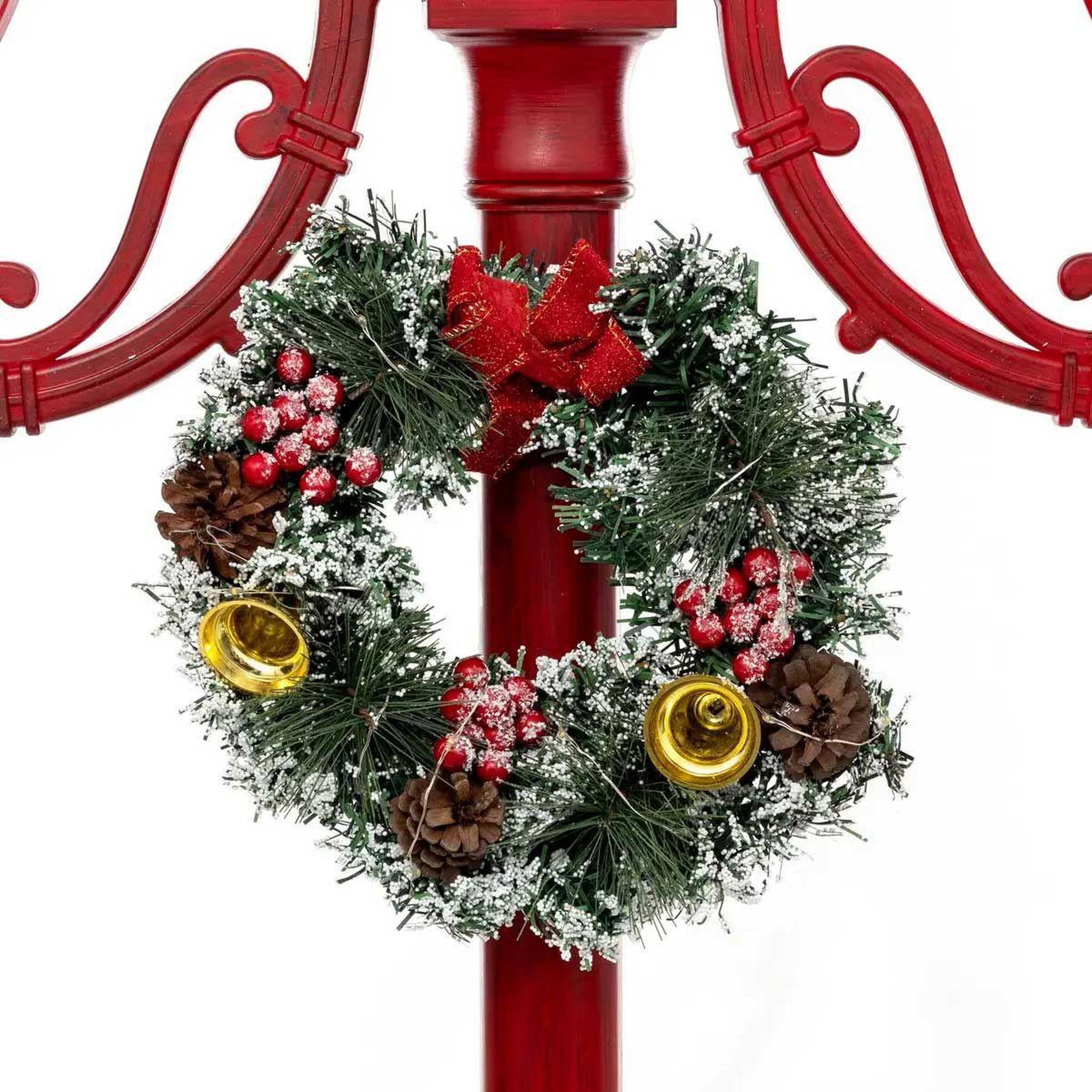 Voir la diapositive 2 : FEERIC LIGHT & CHRISTMAS Décoration lumineuse intérieur  3 lanternes  215cm rouge