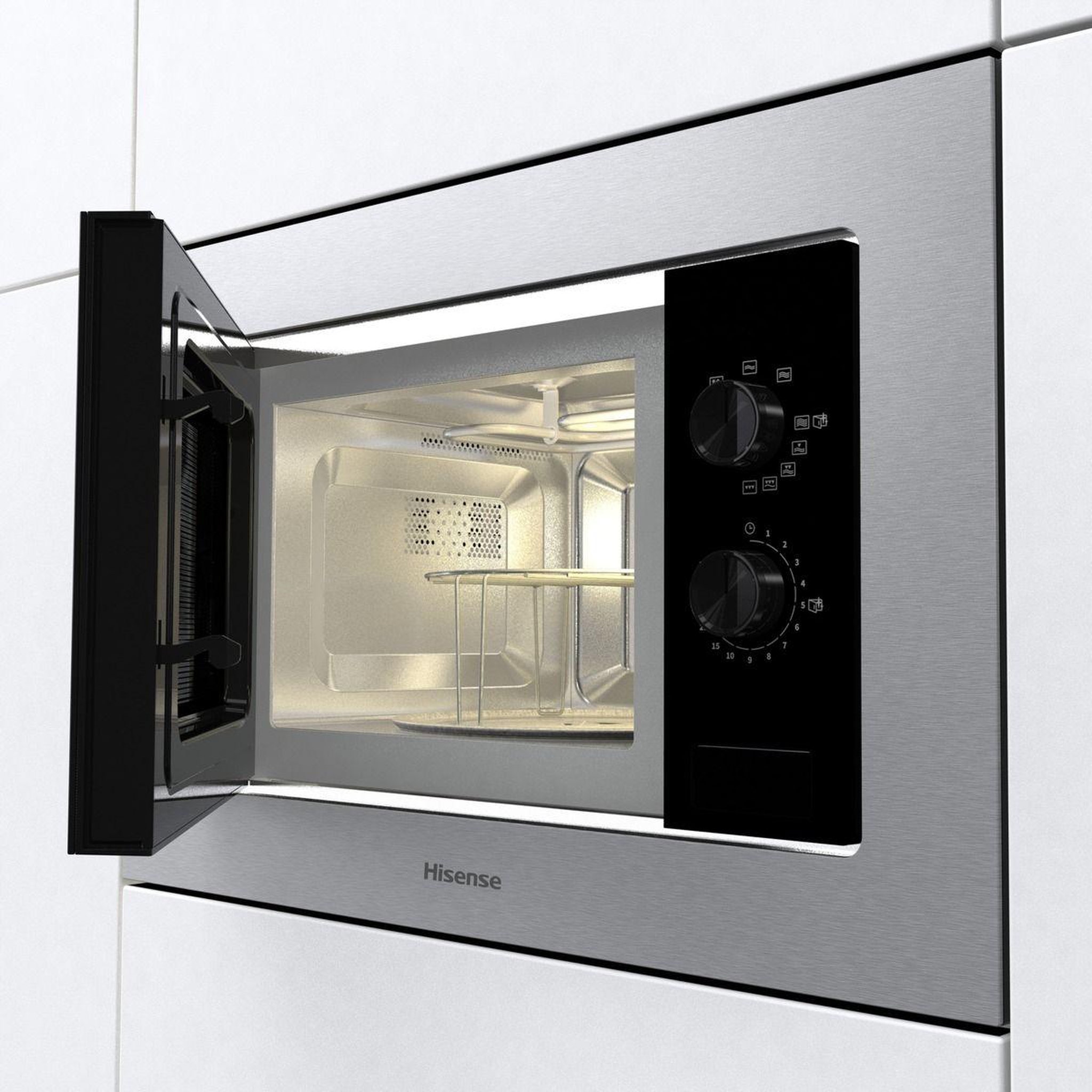 Voir la diapositive 5 : Hisense Micro ondes grill encastrable BIM320G11X