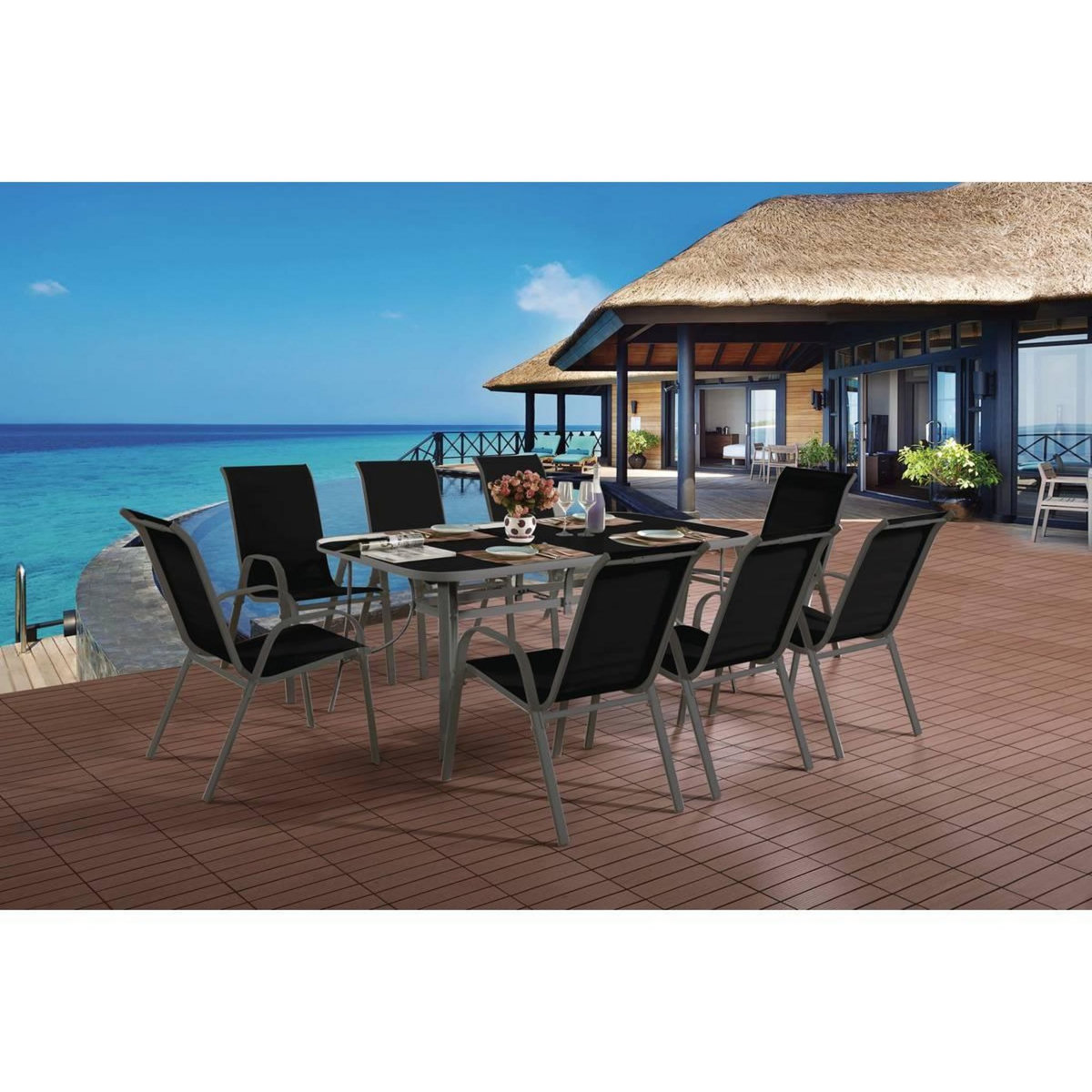 Habitat et Jardin Salon de jardin  Cordoba + Tropic 8 personnes