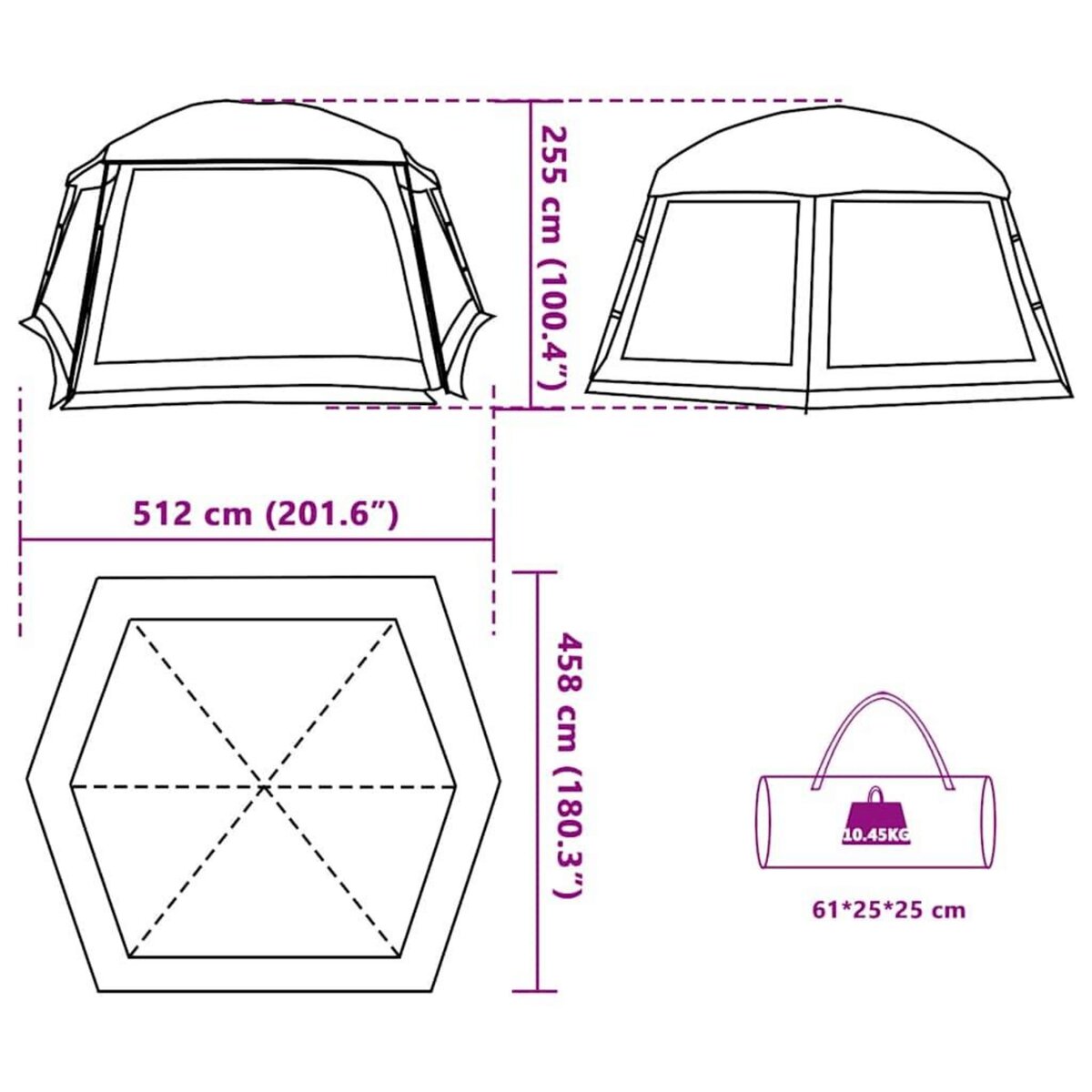 VIDAXL Tente de piscine moustiquaire amovible parois maille bleu azur