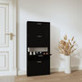 Voir la diapositive 1 : VIDAXL Armoire a chaussures Noir 59x17x150 cm Bois d'ingenierie