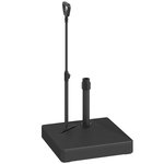 OUTSUNNY Pied de parasol avec poignée ajustable et roulettes - lestage eau sable - dim. 60 x 60 x 100 cm - HDPE noir