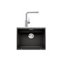 Voir la diapositive 1 : Blanco Pack évier noir + mitigeur inox brossé - 528440