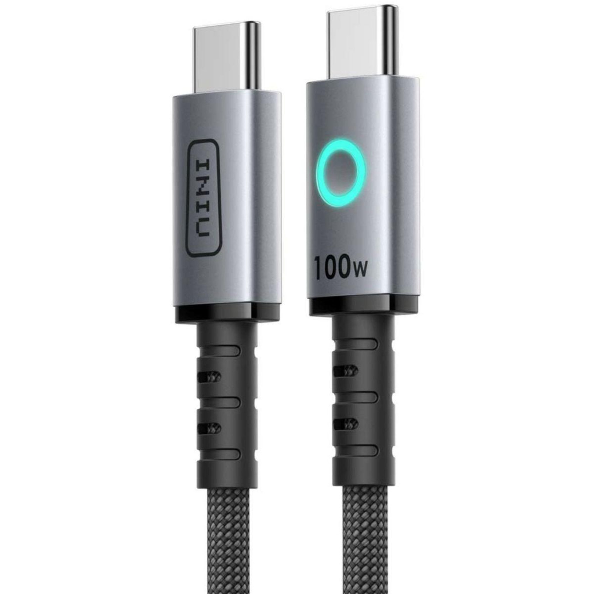 Voir la diapositive 2 : INIU Câble usb c 100w usb-c/usb-c 2m leopard noir