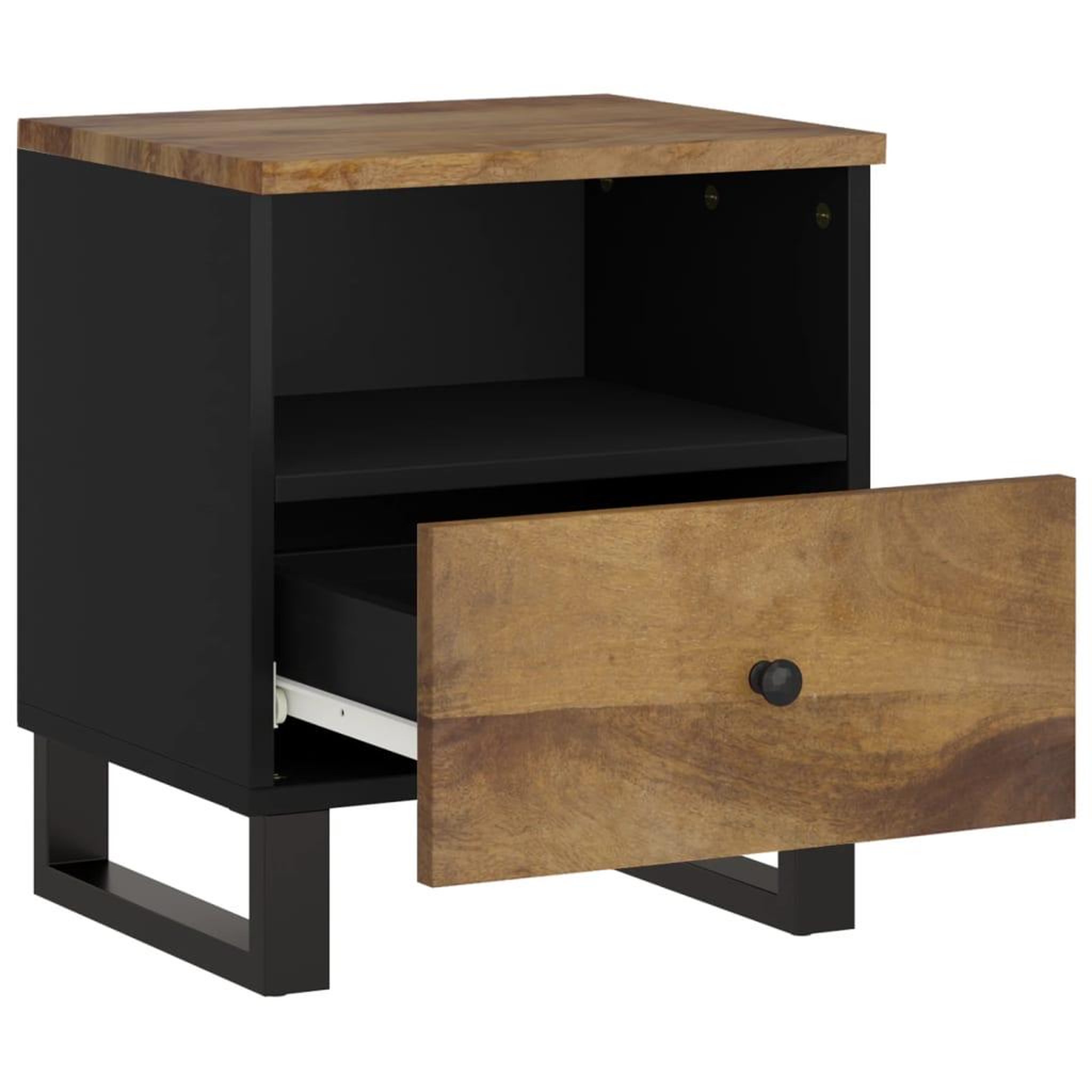 Voir la diapositive 5 : VIDAXL Table de chevet Bois de manguier solide et bois d'ingenierie