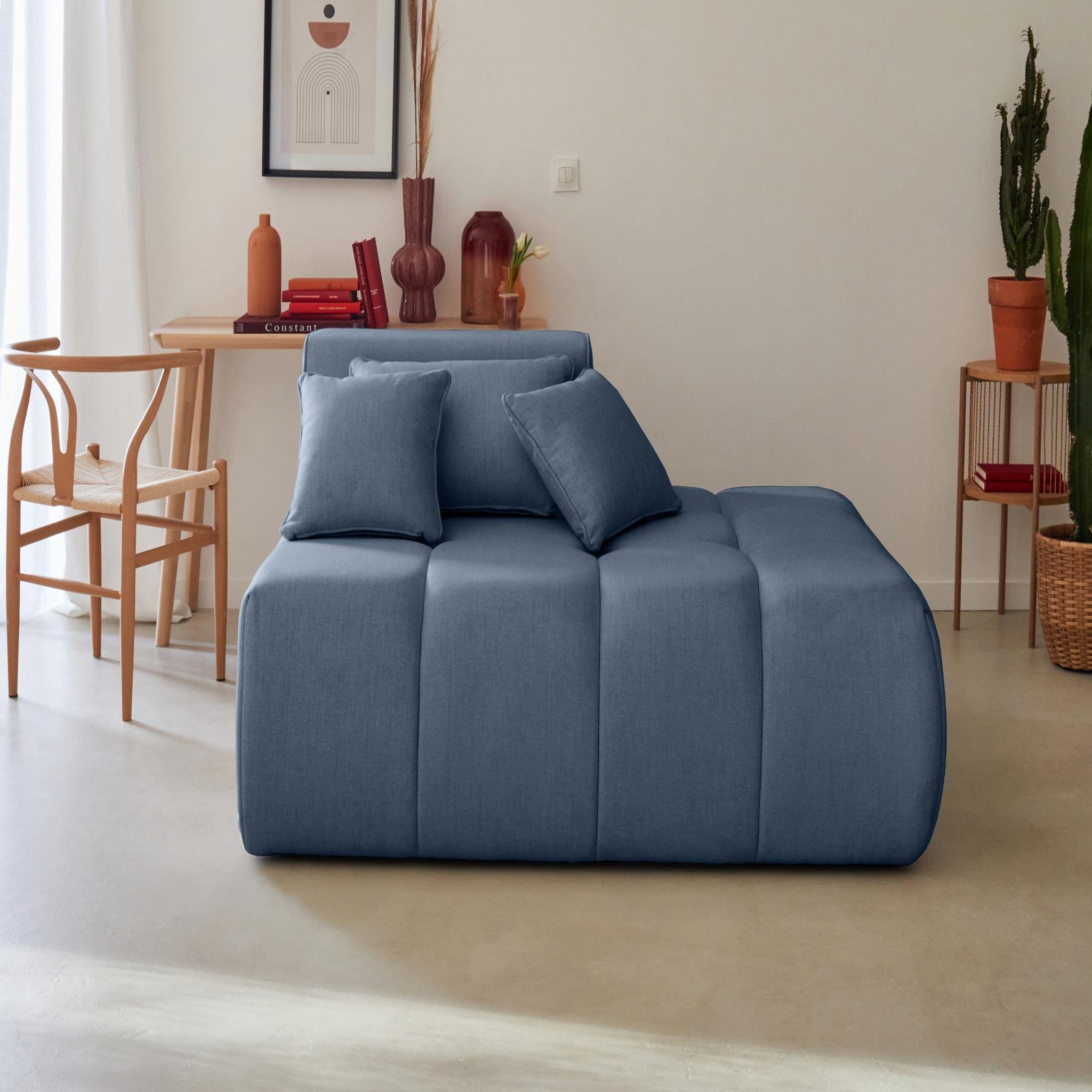 Voir la diapositive 2 : LISA DESIGN Caracas - module d'assise droit - en tissu