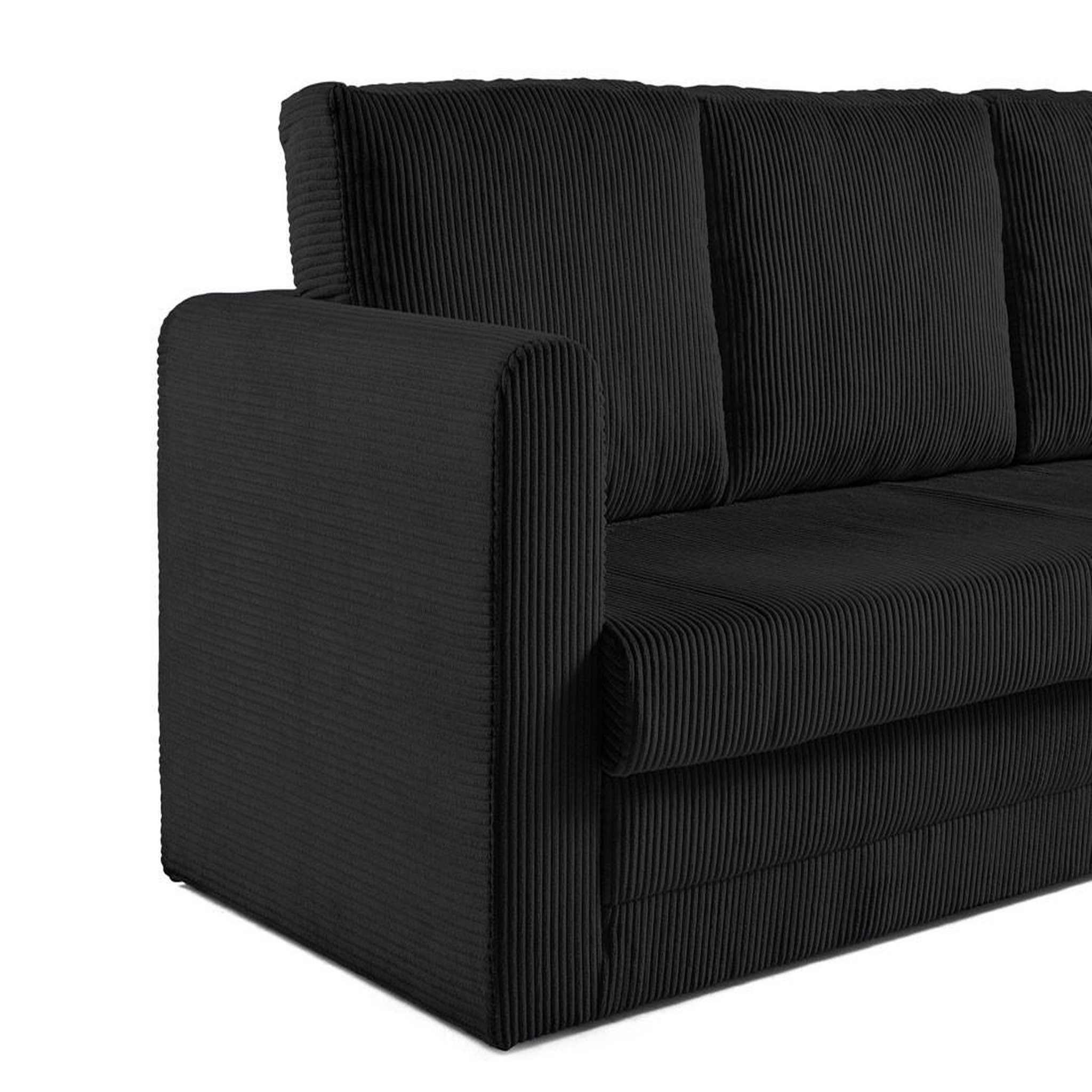 Voir la diapositive 4 : BEST MOBILIER Marilia - canapé 3 places - convertible déplimousse - en velours côtelé