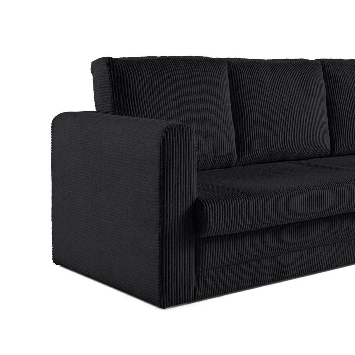 BEST MOBILIER Marilia - canapé 3 places - convertible déplimousse - en velours côtelé