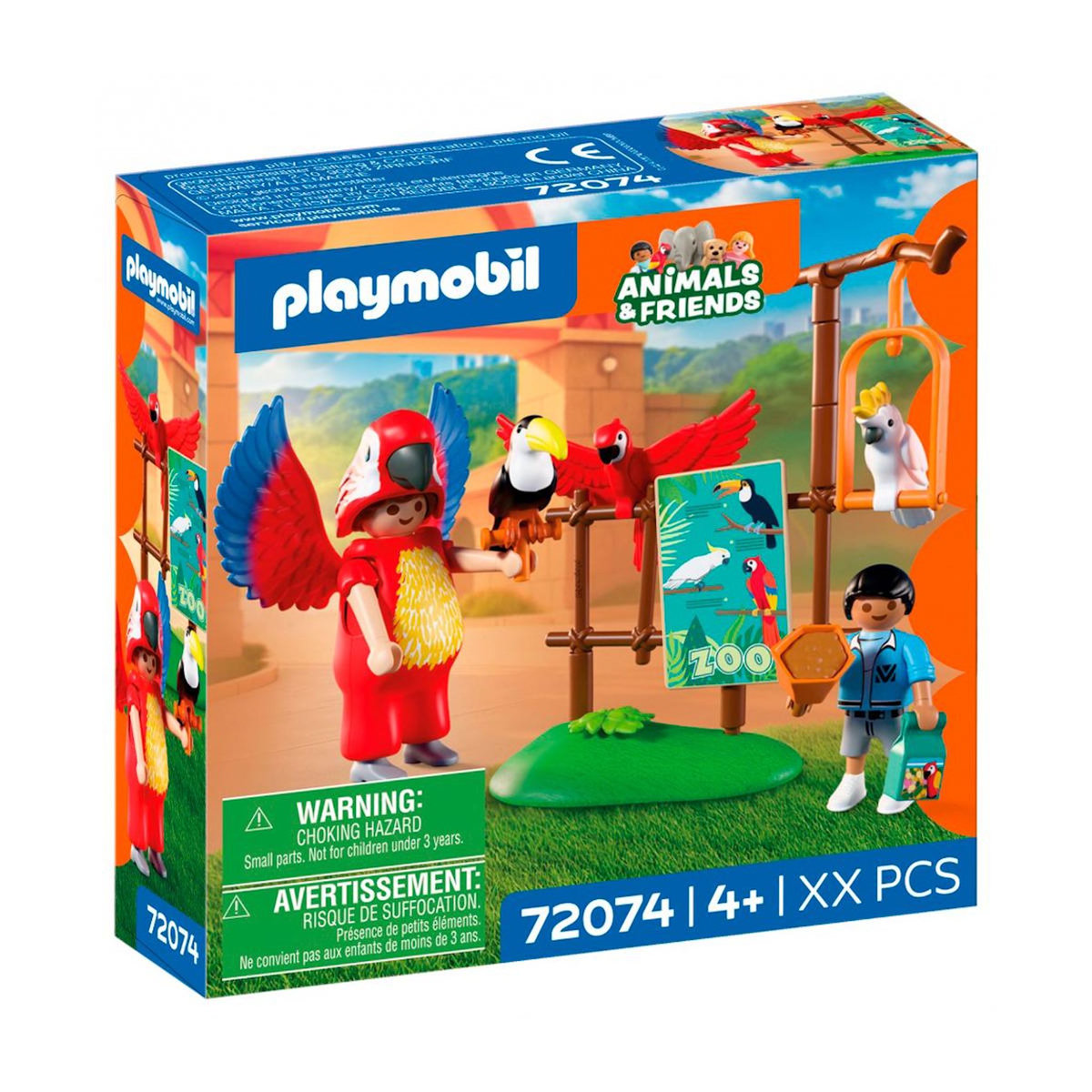 PLAYMOBIL 72074 Zoo : Mascotte perroquet coloré  and  enfant