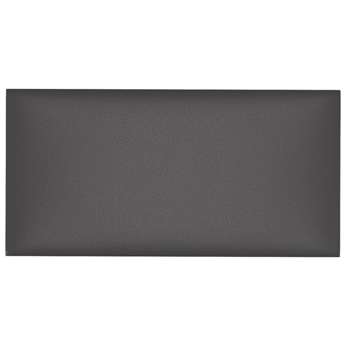 VIDAXL Panneaux muraux 12 pcs Gris 30x15 cm Similicuir 0,54 m²