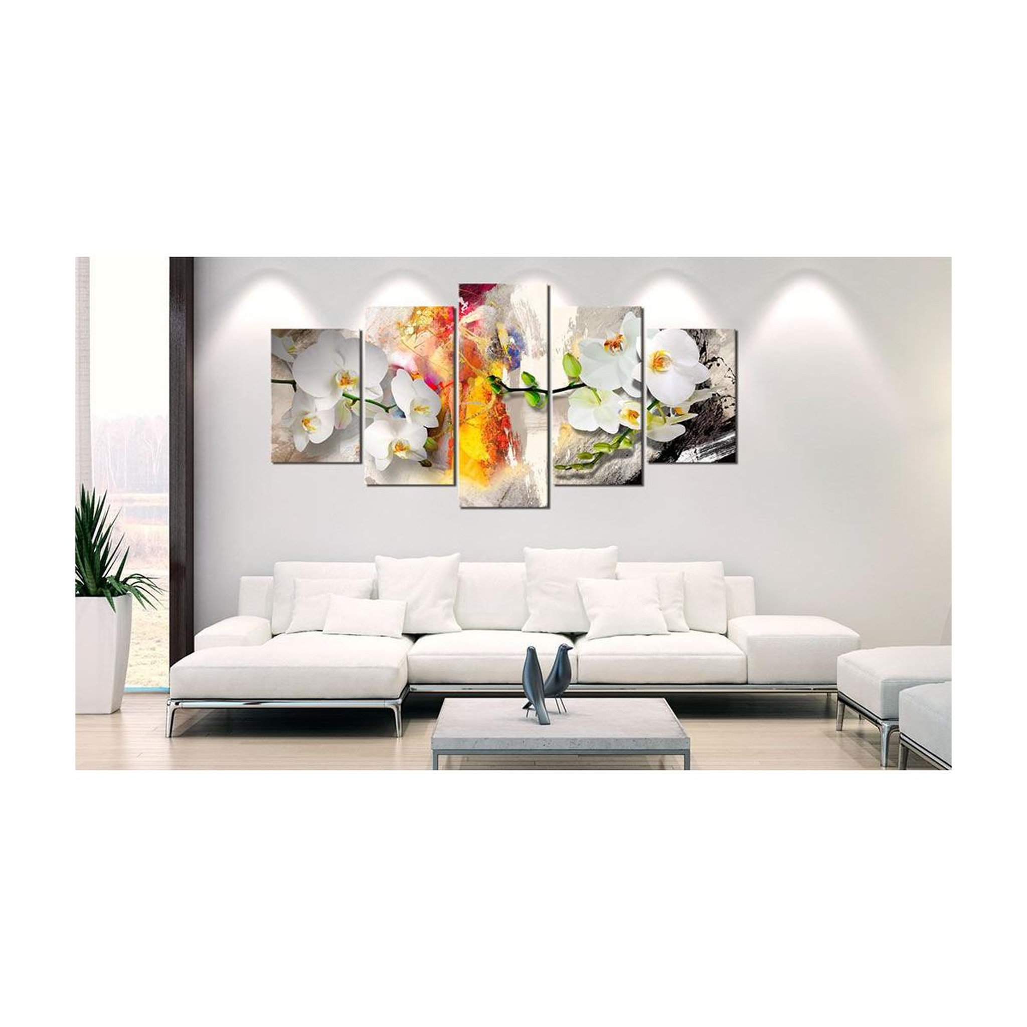Voir la diapositive 2 : Paris Prix Tableau imprimé  orchidée & couleurs