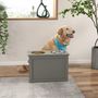 Voir la diapositive 2 : PAWHUT Gamelle double chien chat Porte-gamelles surélevé dim. 60L x 30l x 41H cm 2 gamelles poignées coffre MDF