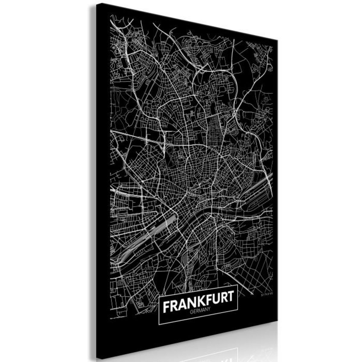 Paris Prix Tableau Imprimé  Dark Map of Frankfurt