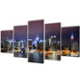 Voir la diapositive 1 : VIDAXL Set de toiles murales imprimees Horizon de New York colore 100 x 50 cm