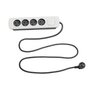 Voir la diapositive 1 : SMART SYSTEM Multiprise  4 Prises Terre  1,5M Blanc & Gris