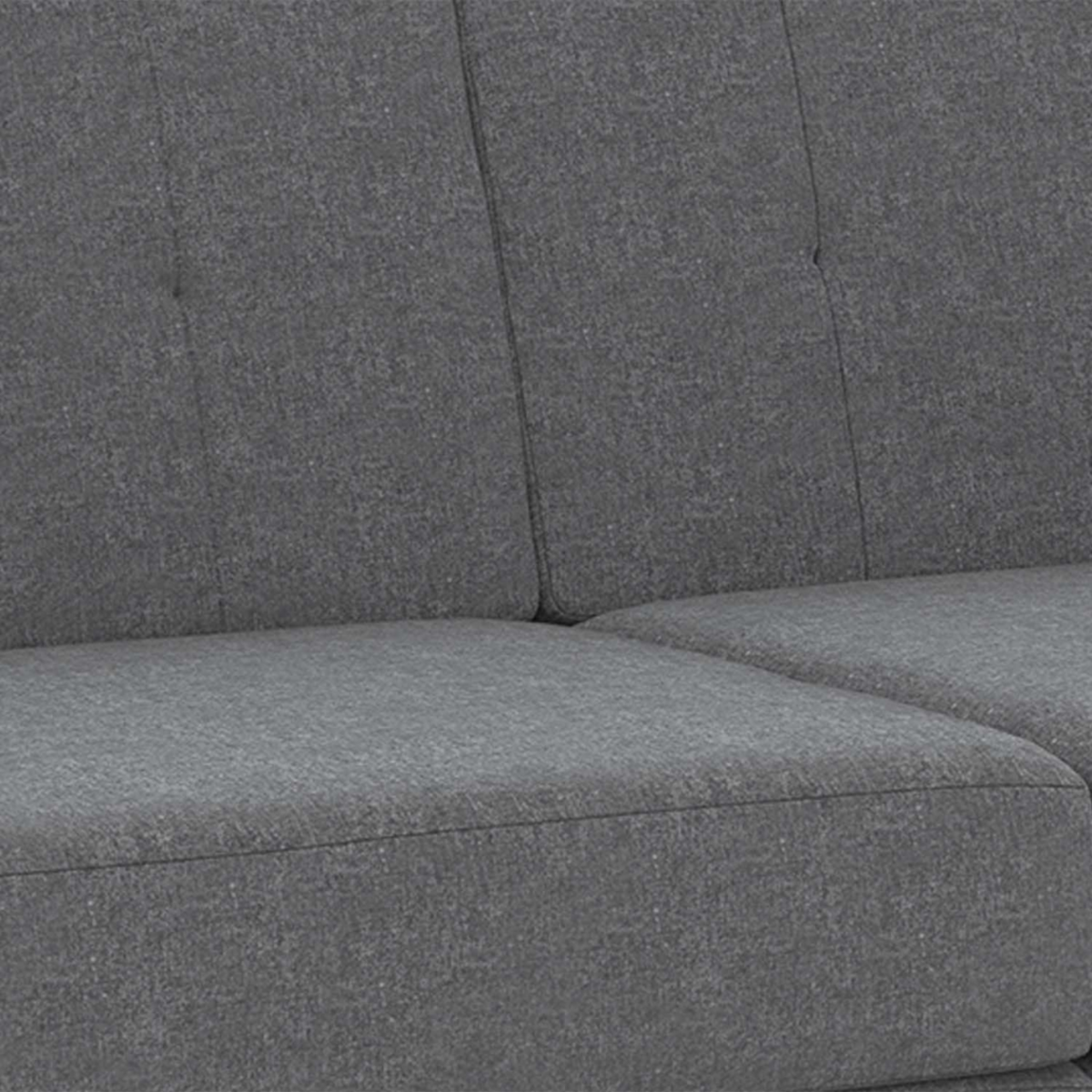 ID MARKET Canapé 3 places CALLIE en tissu gris anthracite