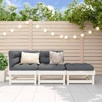 VIDAXL Salon de jardin 3 pcs blanc bois massif de pin
