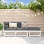 Voir la diapositive 1 : VIDAXL Salon de jardin 3 pcs blanc bois massif de pin