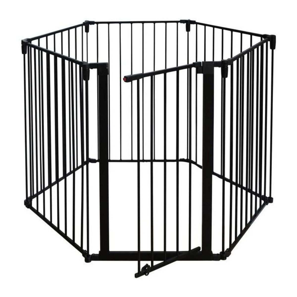 NORDLINGER PRO Barriere pare-feu de cheminée ou poele a bois 6 pans - 360 cm - Noir - NORDLINGER PRO