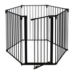 NORDLINGER PRO Barriere pare-feu de cheminée ou poele a bois 6 pans - 360 cm - Noir - NORDLINGER PRO