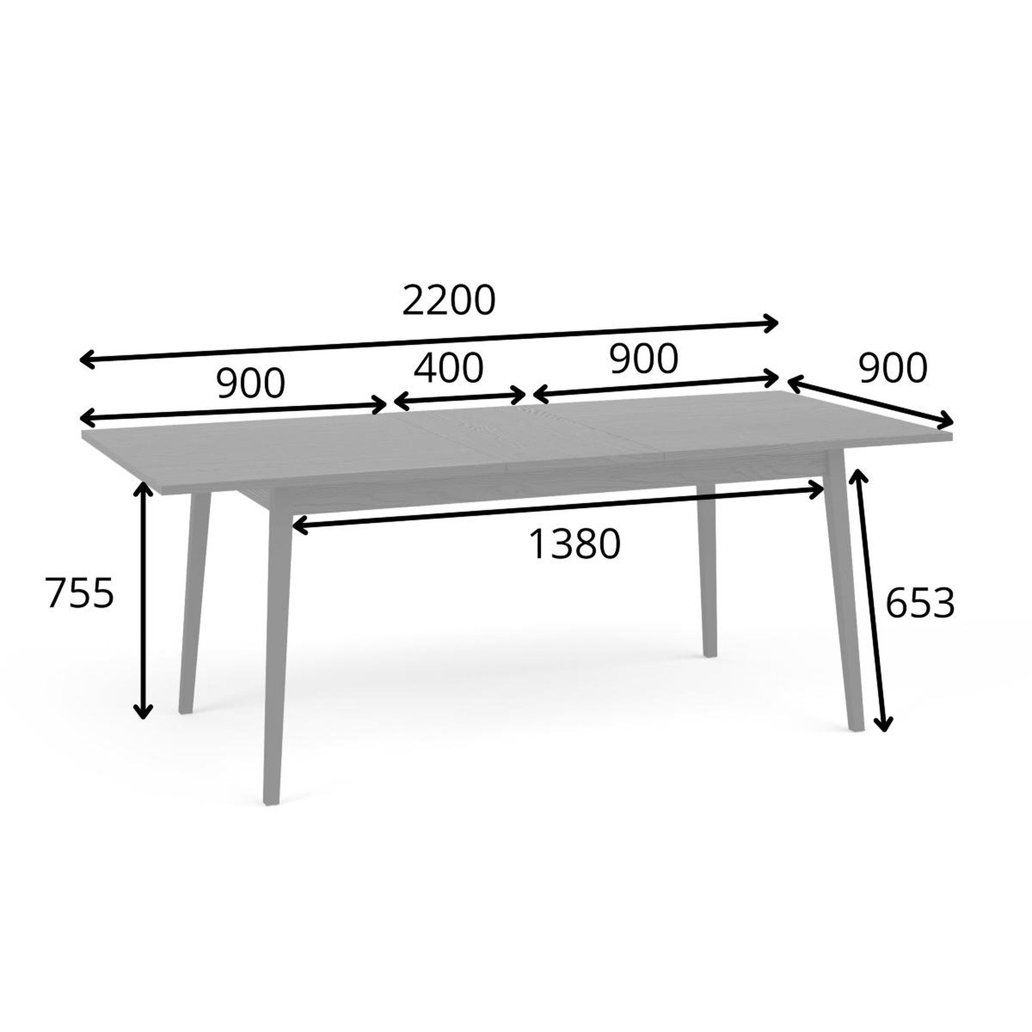 Voir la diapositive 4 : JLC KREATION Table de salle à manger extensible noire 180cm dimitri