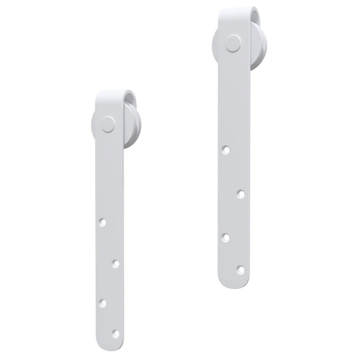 VIDAXL Kit mini de porte d'armoire coulissante Acier au carbone Blanc