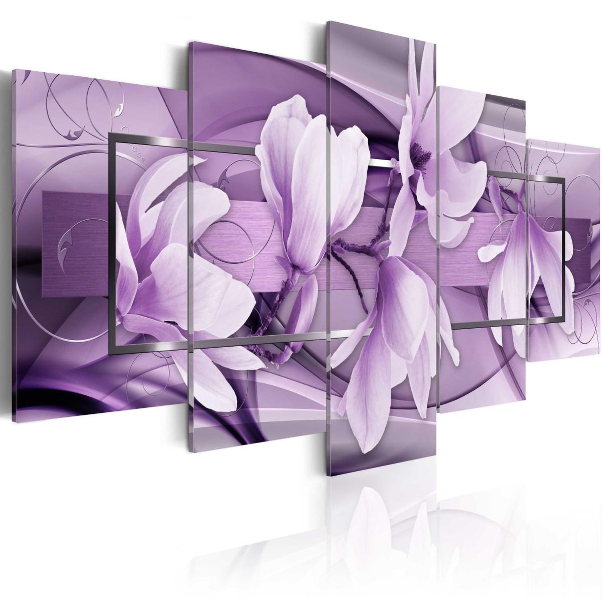 Paris Prix Tableau imprimé  purple wave. Coloris disponibles : Multicolore