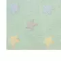 Lorena Canals Tapis coton motif petites étoiles 3 couleurs - vert - 120 x 160