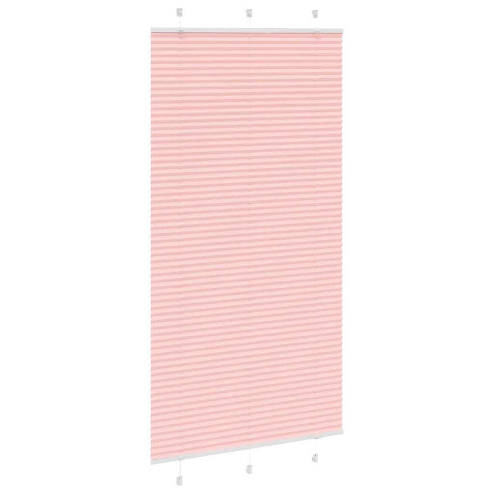 Voir la diapositive 3 : VIDAXL Store plisse rose 105x200 cm largeur du tissu 104,4cm polyester