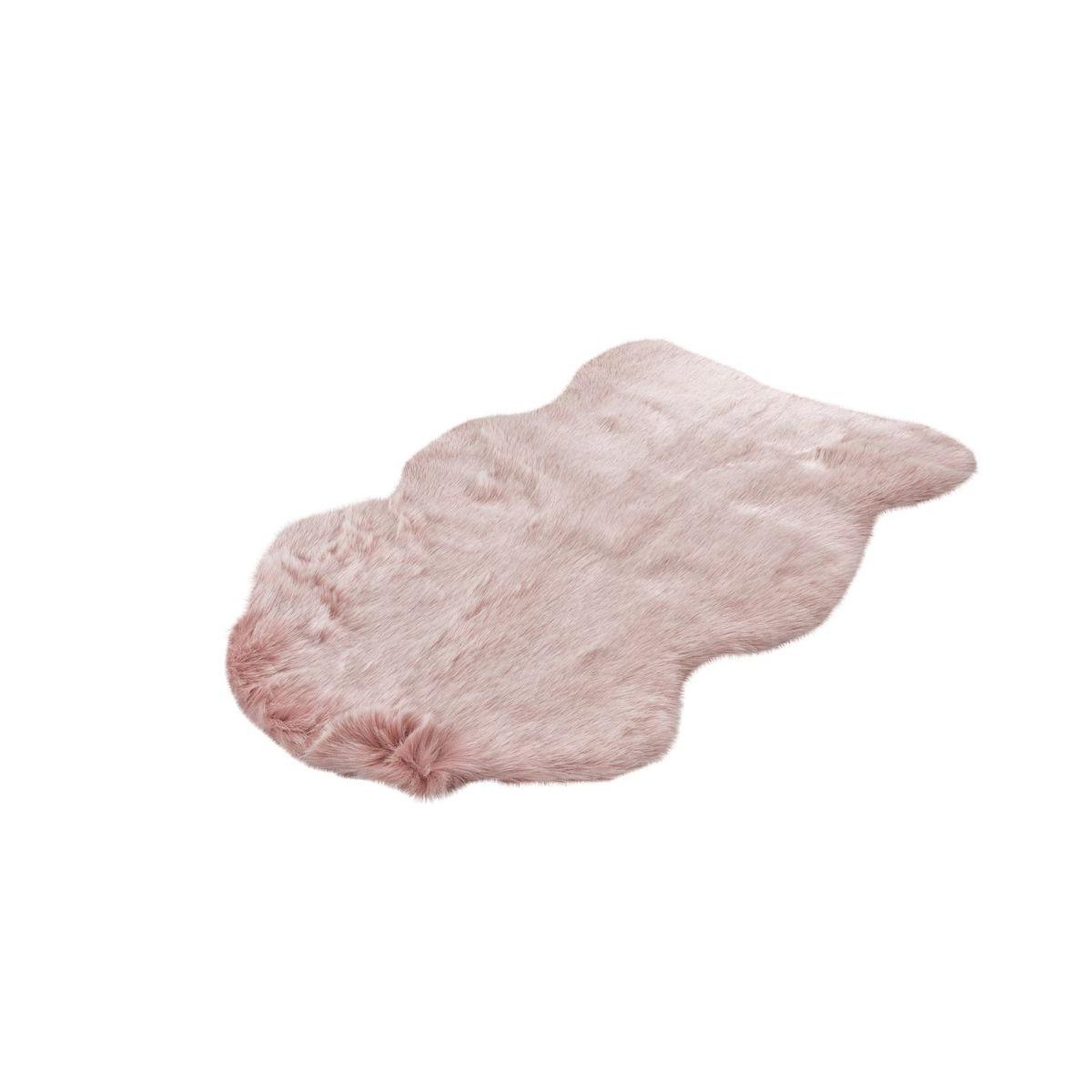 Voir la diapositive 2 : Paris Prix Tapis imitation fourrure à poils longs  tender  rose
