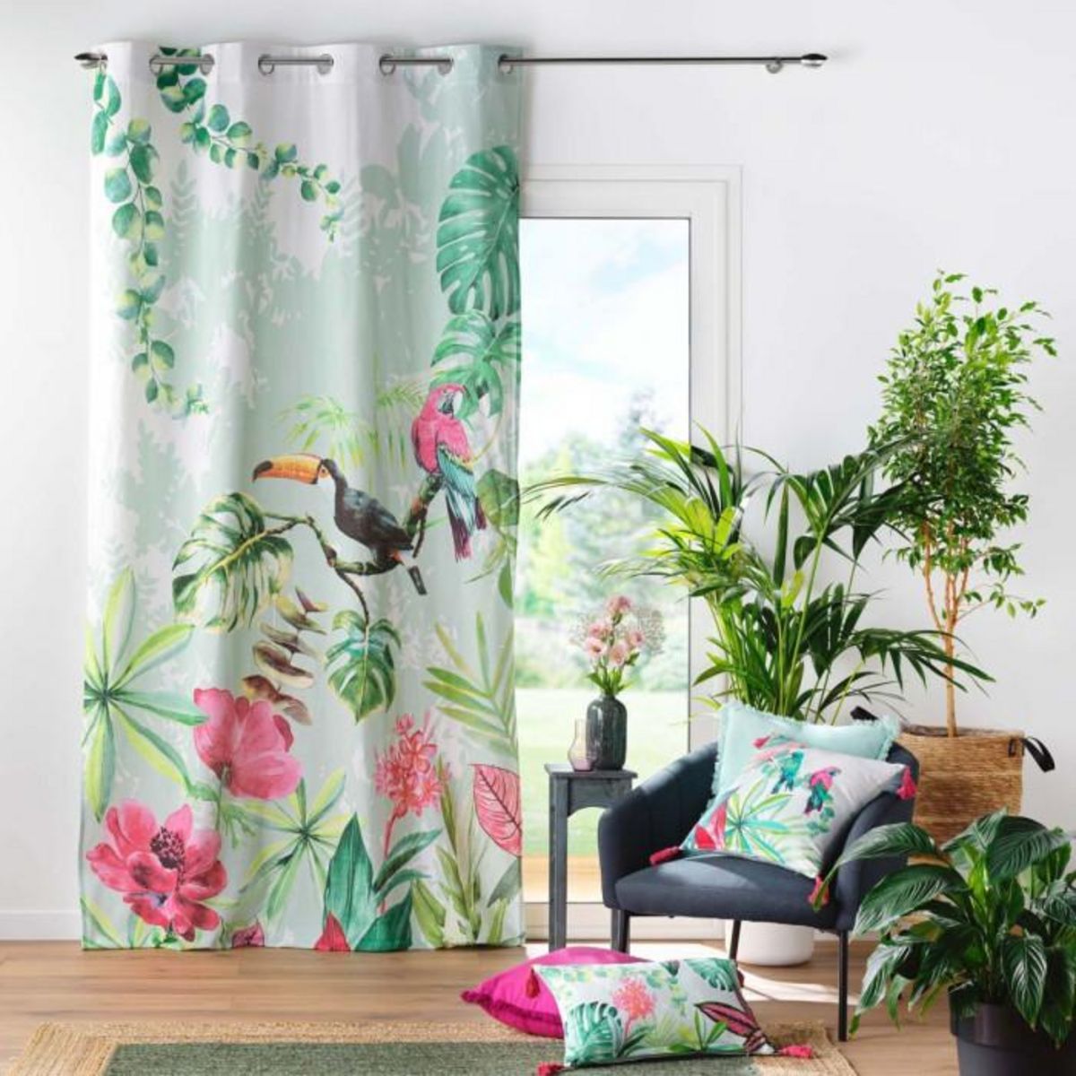 Paris Prix Rideau à Œillets  Louisiane  140x260cm Multicolore