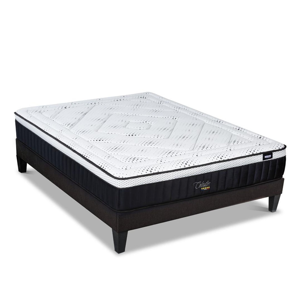 BELLECOUR BELLECOUR LITERIE | Ensemble CELESTIN 2.0 | Matelas Mémoire de forme + Sommier Bois