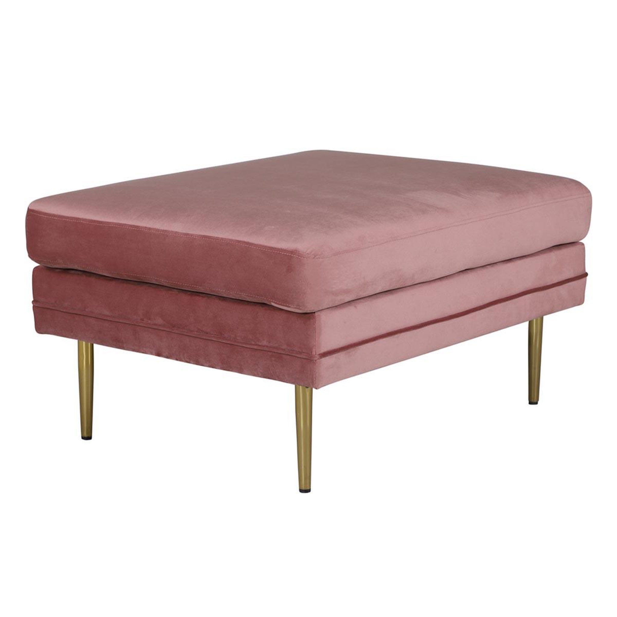 Paris Prix Pouf design en velours  boom  90cm rose