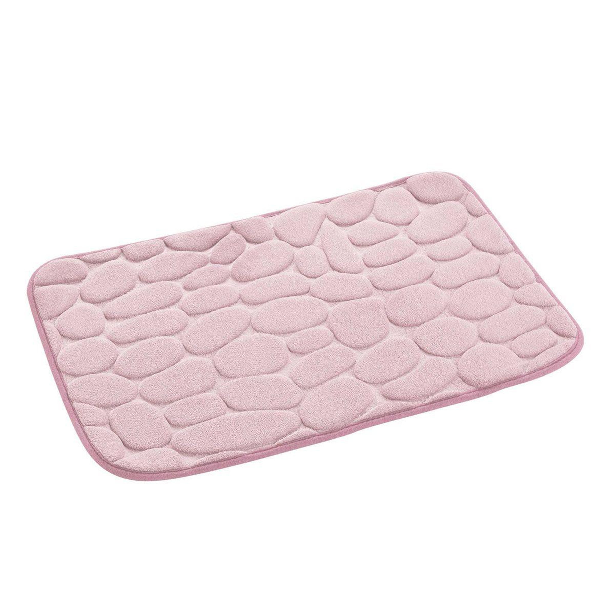 Voir la diapositive 2 : Douceur d'Intérieur Tapis de bain  ricochet  50x80cm rose poudré
