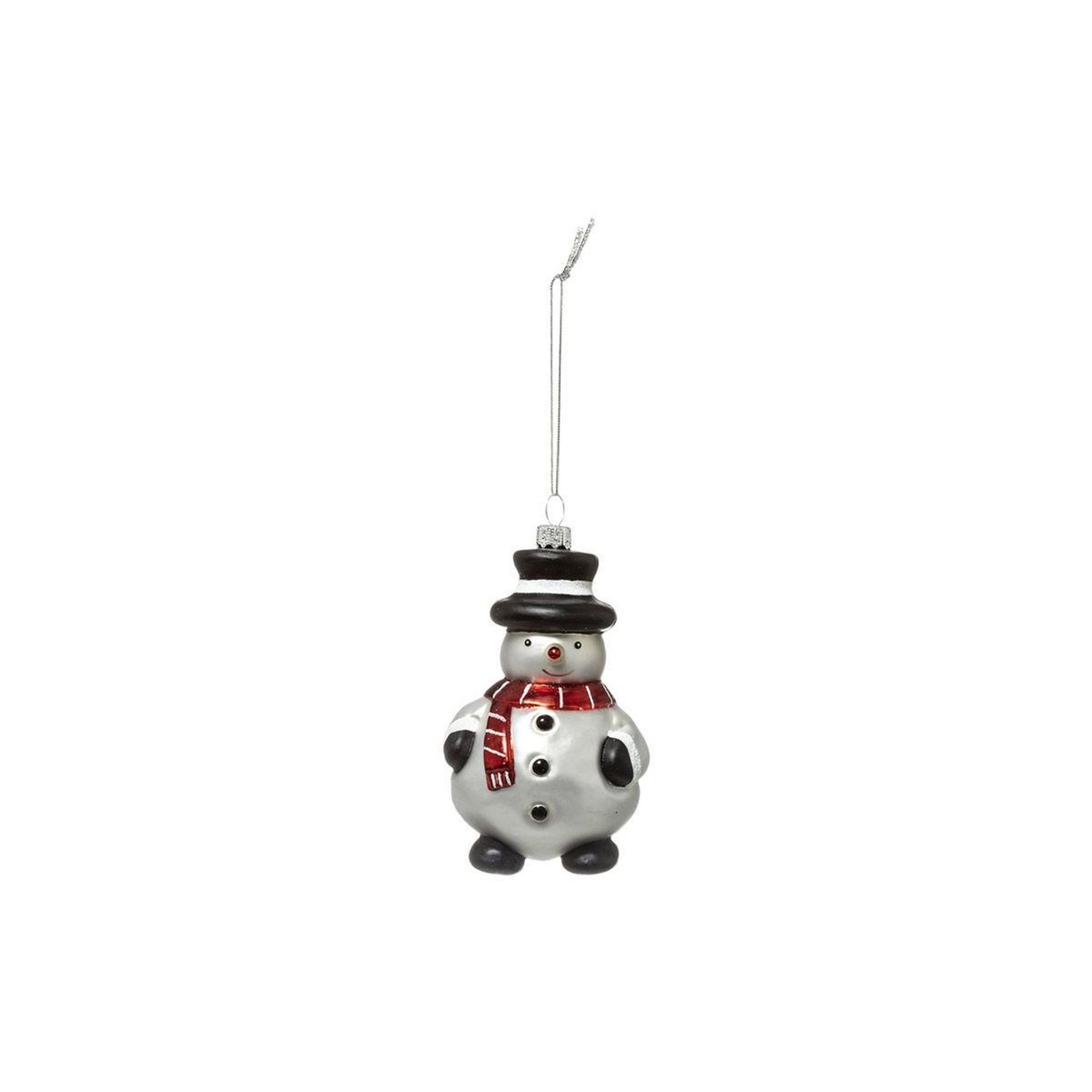FEERIC LIGHT & CHRISTMAS Sujet de noël bonhomme de neige  soir  10cm blanc