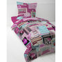 Voir la diapositive 3 : Home collection Parure housse de couette 140x200cm 100%coton happy dessin pink shopping