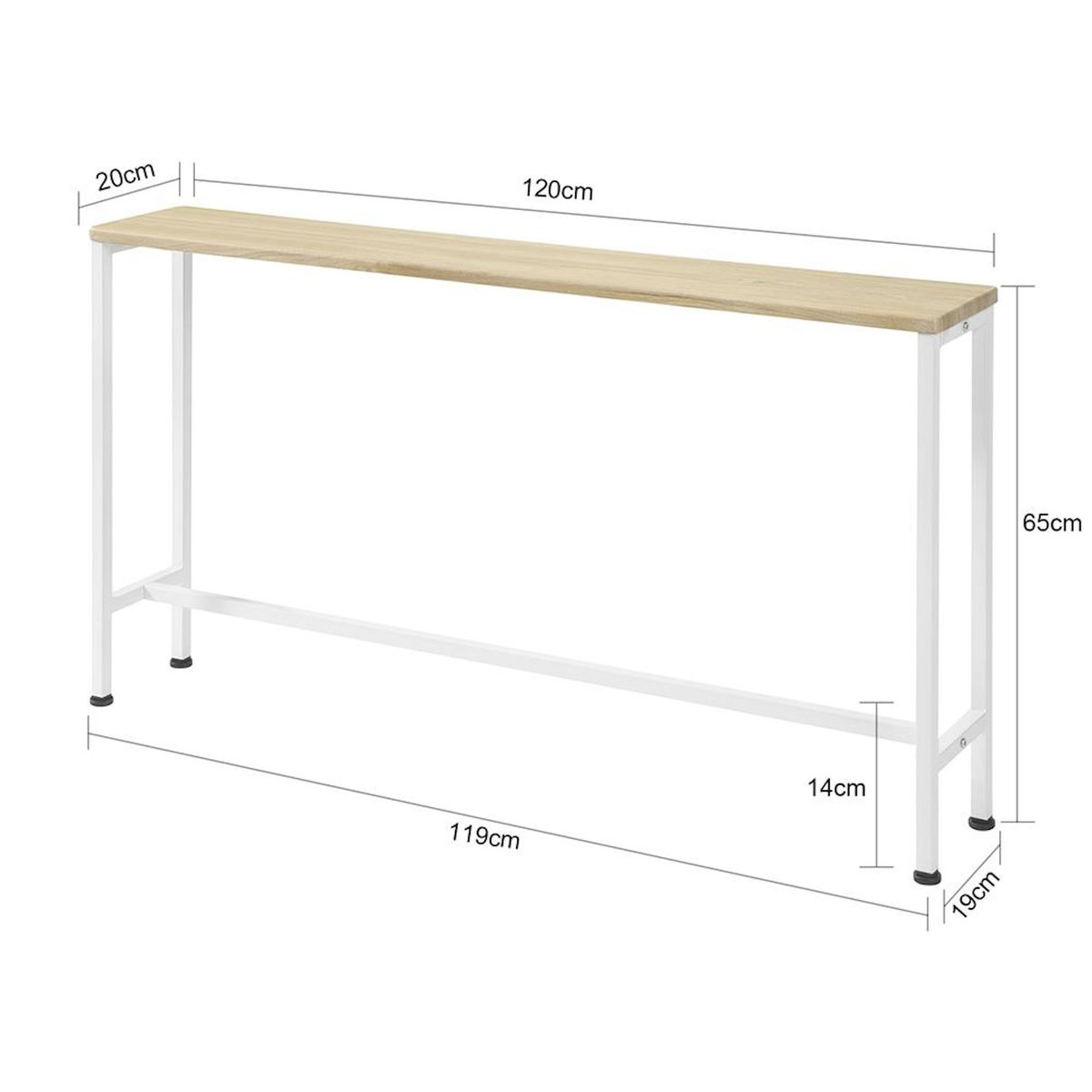 SOBUY SoBuy - Console D'entrée - 120x20x65cm - Industriel - FSB19