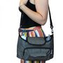 Voir la diapositive 5 : Monsieur Bébé Lot de 2 sacs à langer, de rangement pour poussette - 33 x 16 x 18.5 cm - Gris