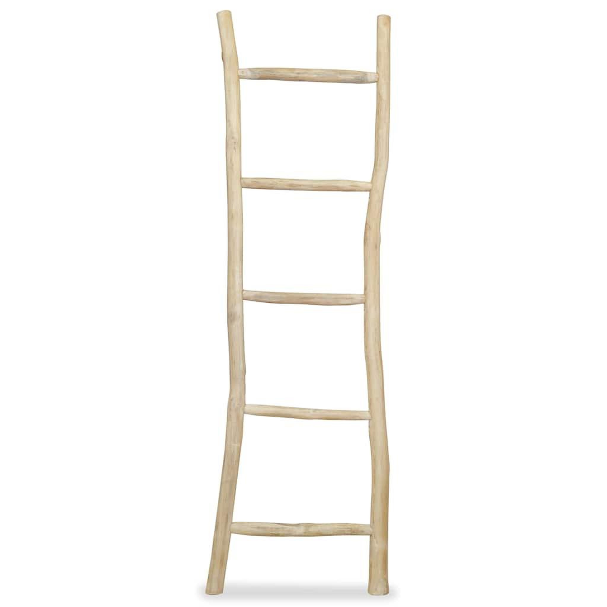 VIDAXL Porte-serviette avec 5 barreaux teck 45 x 150 cm naturel