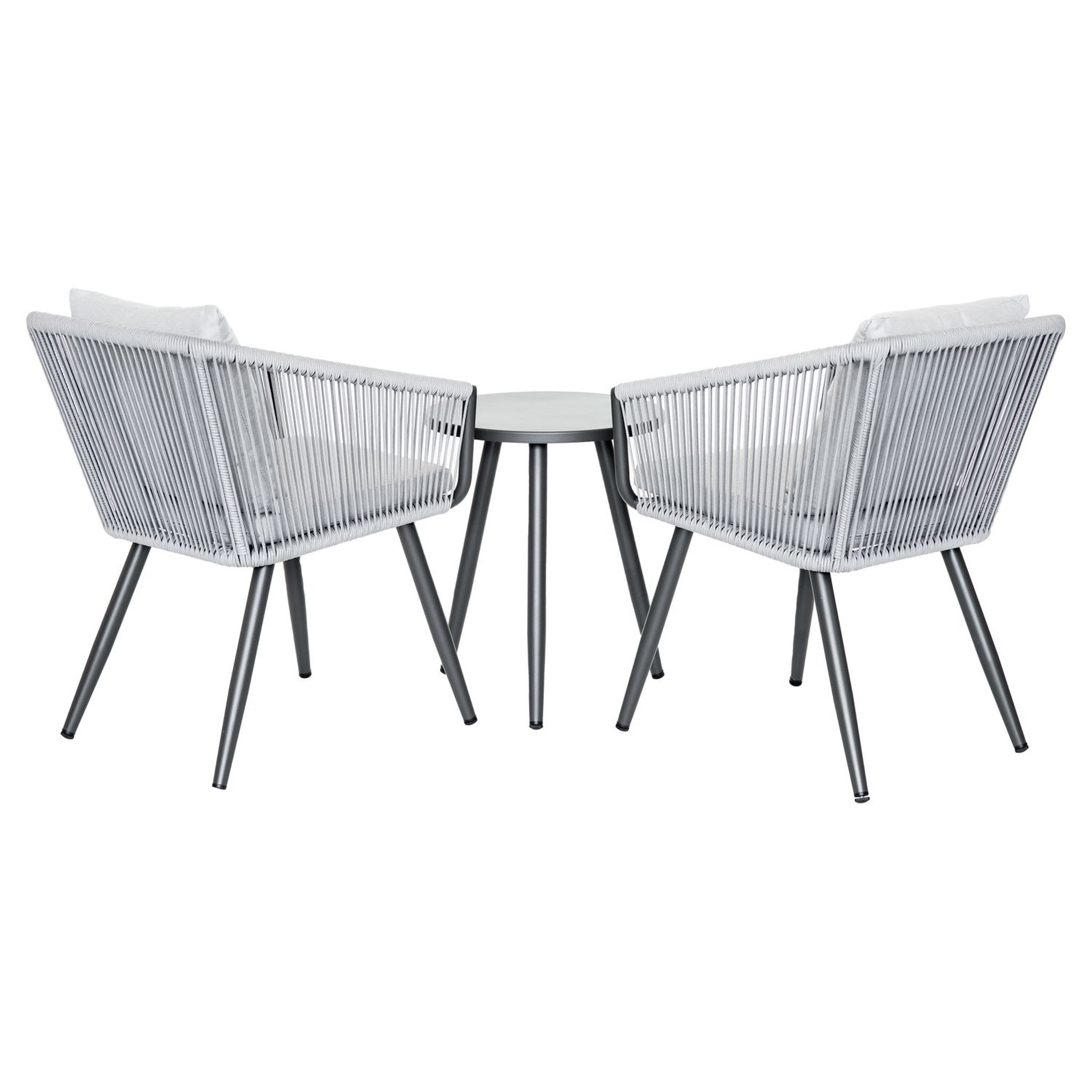 Voir la diapositive 6 : JARDILINE Salon bas de jardin - 2 places - Aluminium - Gris - AMORGOS
