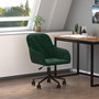 Voir la diapositive 1 : VIDAXL Chaise pivotante de bureau Vert fonce Velours